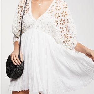Free People Bella Note Eyelet Mini Dress